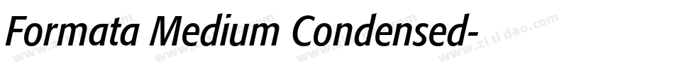 Formata Medium Condensed字体转换